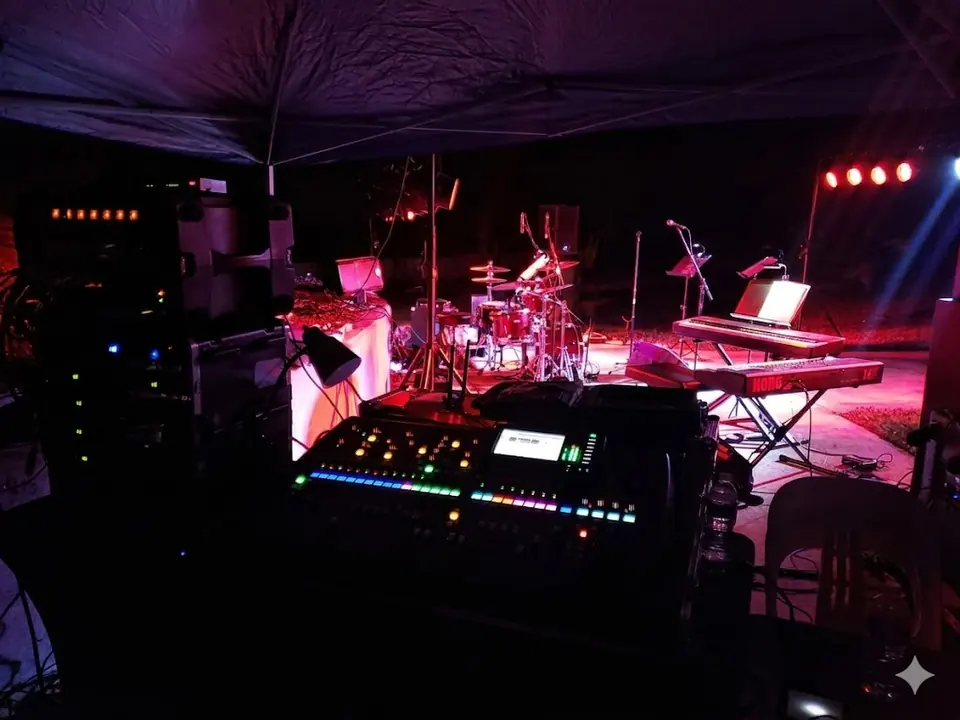 Professional audio mixing boards and speakers available for rental in Central Florida